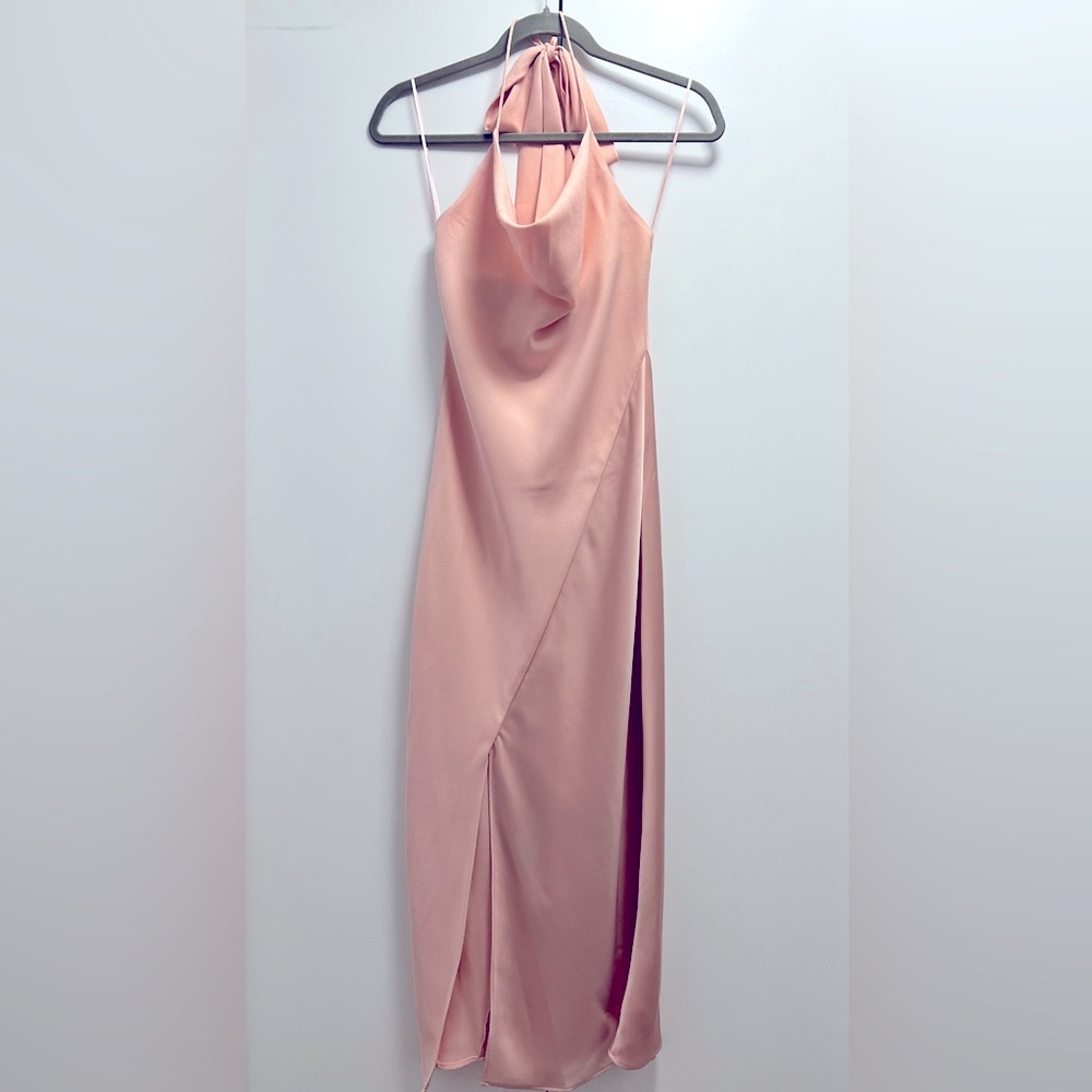 Cushnie Peach Satin Dress